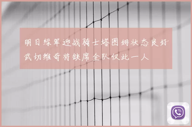 明日绿军迎战骑士塔图姆状态良好武切维奇将缺席全队仅此一人